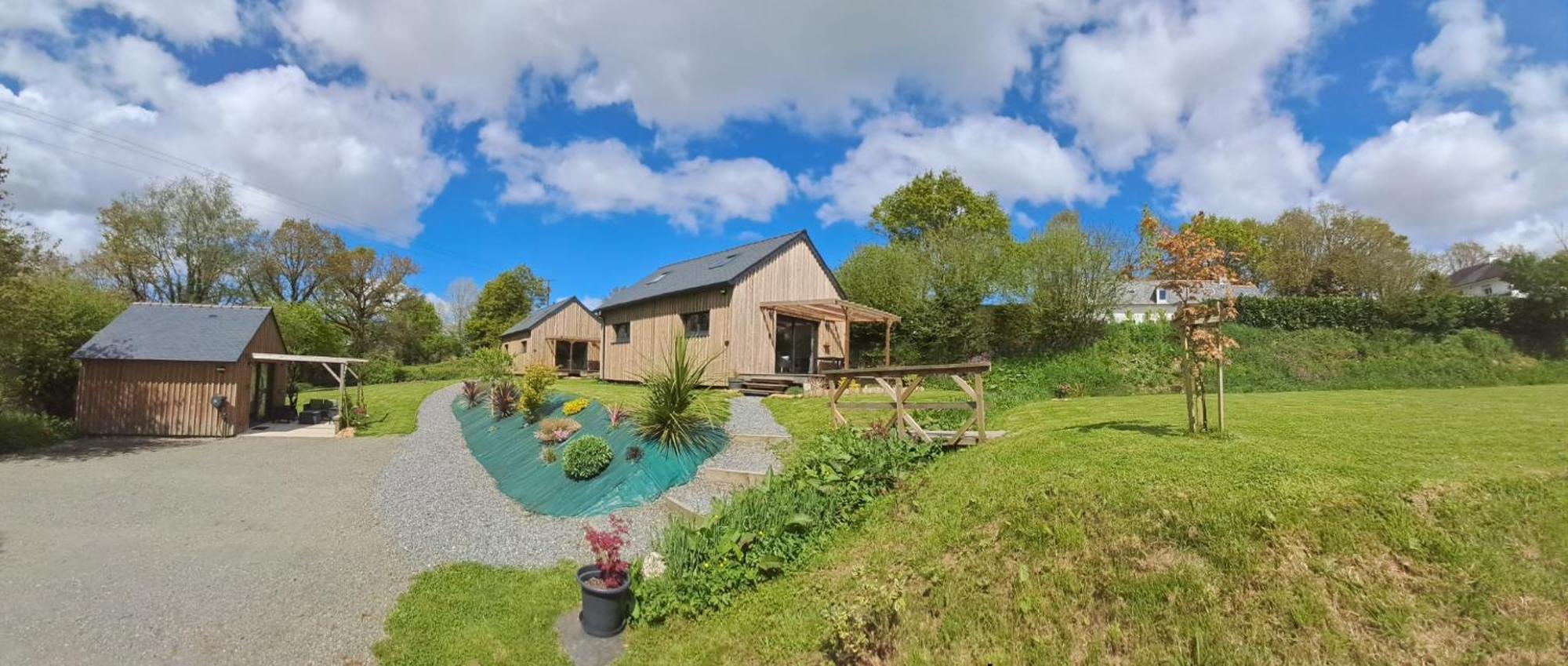 Chalets De Pont Cob Avec Spa Gouézec Kültér fotó